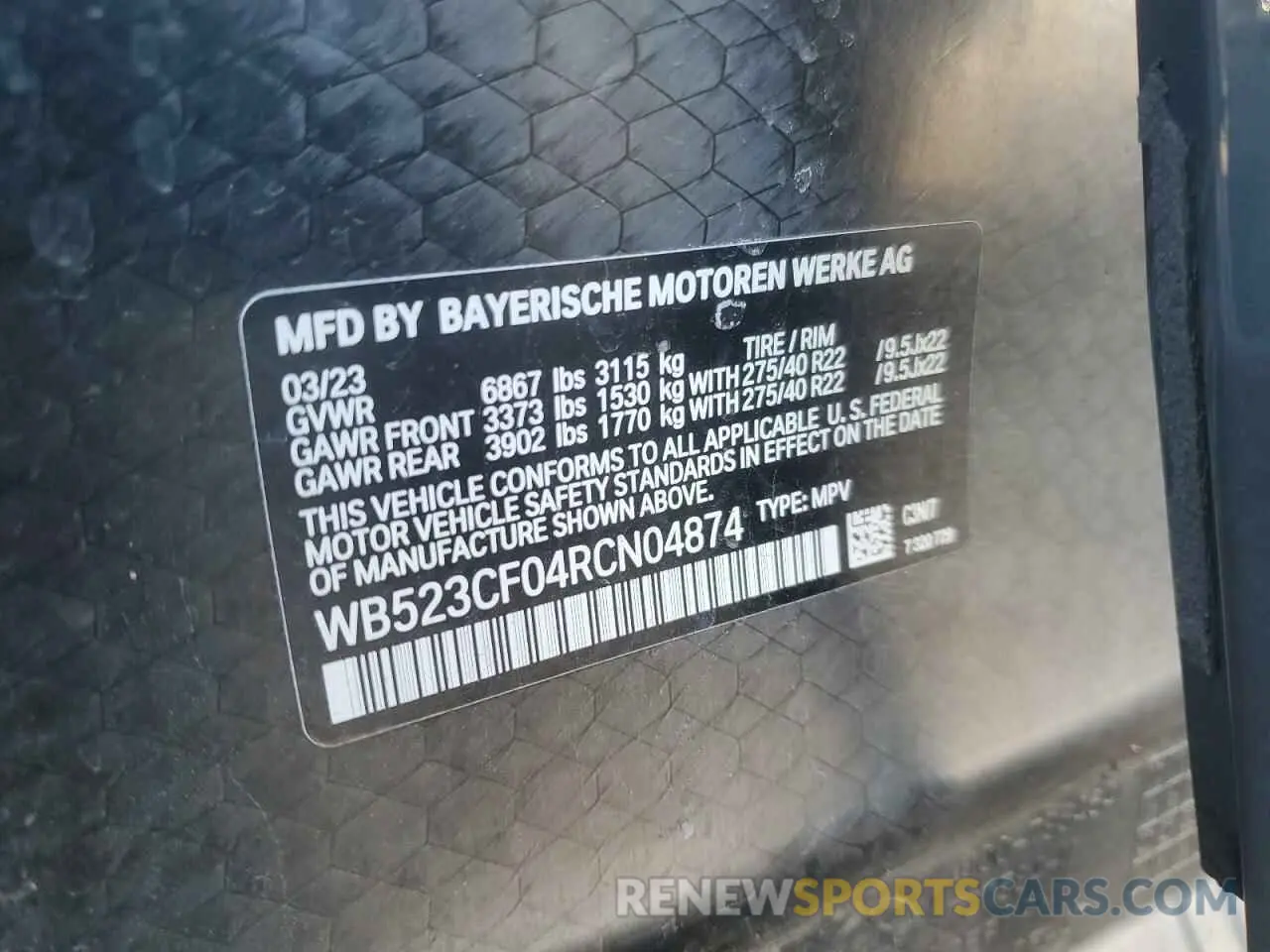 13 fotografías del automóvil dañado WB523CF04RCN04874 BMW IX XDRIVE5 2024