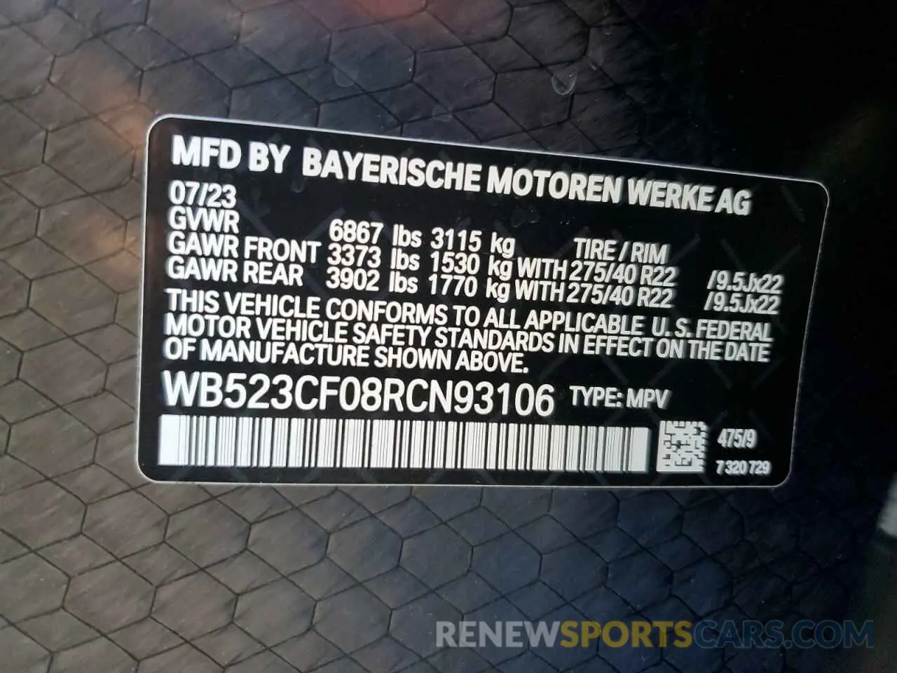 13 fotografías del automóvil dañado WB523CF08RCN93106 BMW IX XDRIVE5 2024