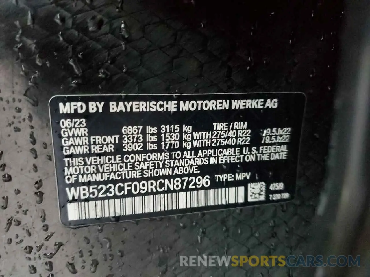 16 fotografías del automóvil dañado WB523CF09RCN87296 BMW IX XDRIVE5 2024