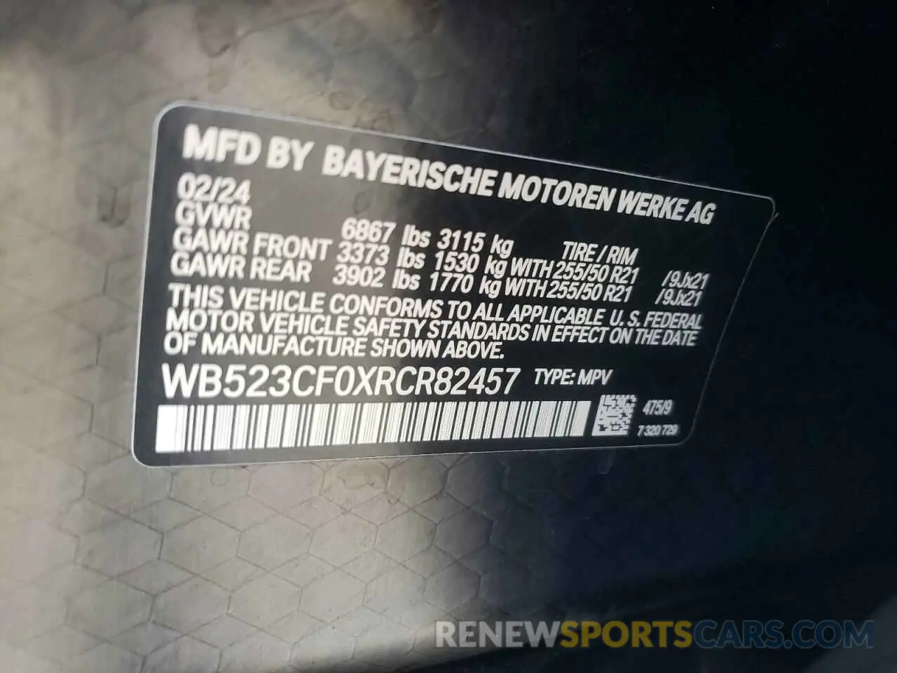 14 fotografías del automóvil dañado WB523CF0XRCR82457 BMW IX XDRIVE5 2024