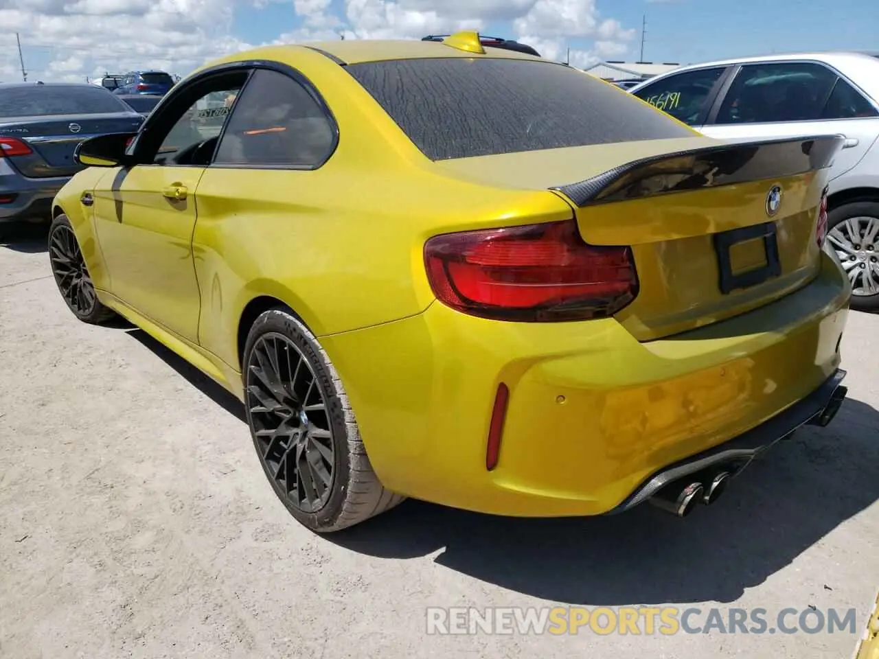 3 fotografías del automóvil dañado WBS2U7C01L7E49132 BMW M2 2020
