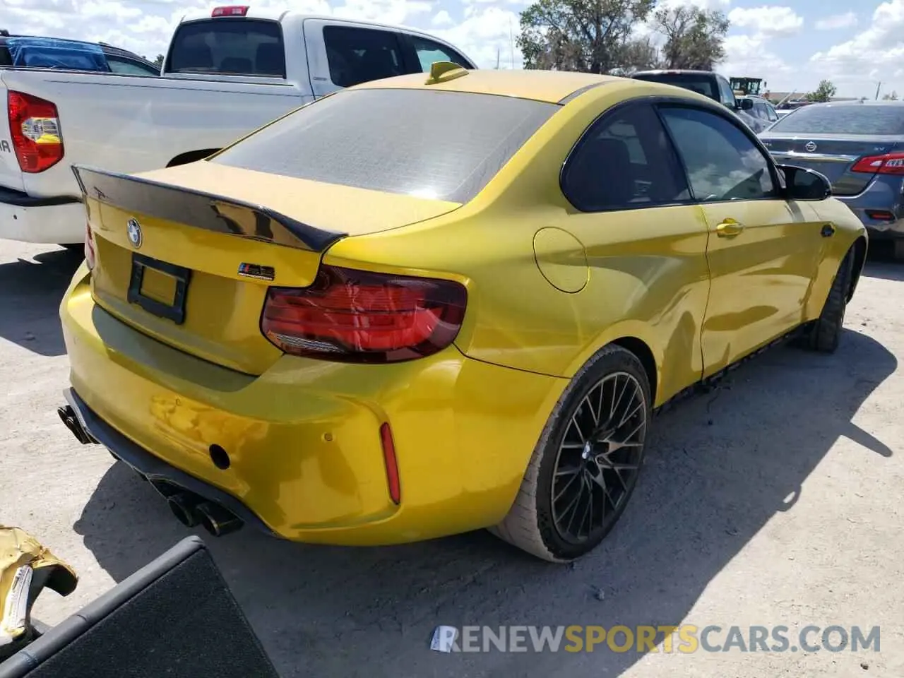 4 fotografías del automóvil dañado WBS2U7C01L7E49132 BMW M2 2020