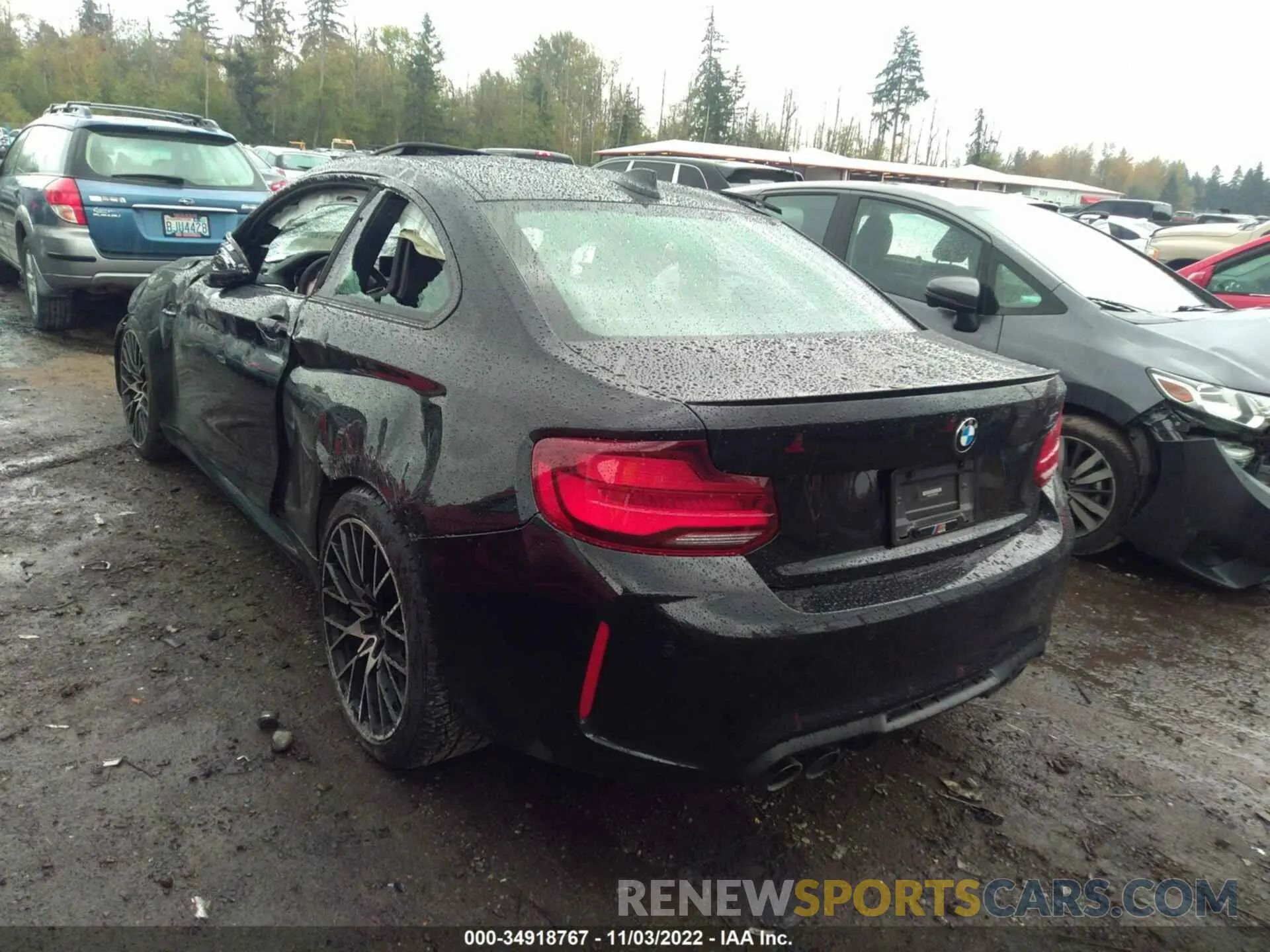 3 fotografías del automóvil dañado WBS2U7C03L7E60455 BMW M2 2020