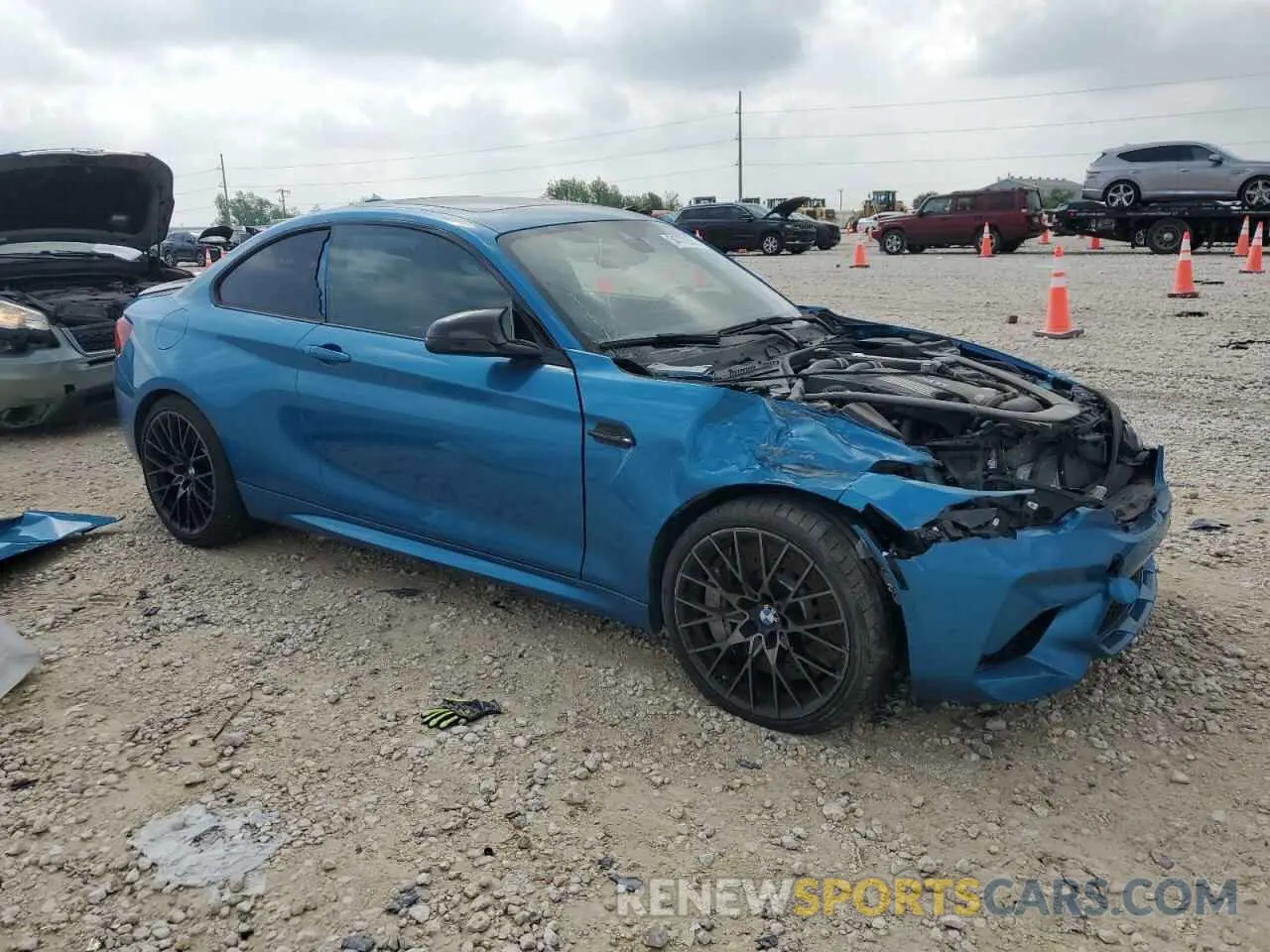 4 fotografías del automóvil dañado WBS2U7C05M7H42453 BMW M2 2021