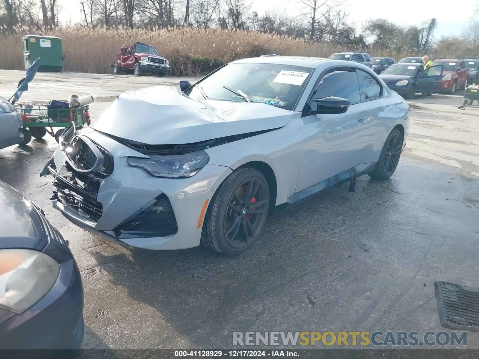 2 fotografías del automóvil dañado 3MW53CM02P8D40840 BMW M240 2023