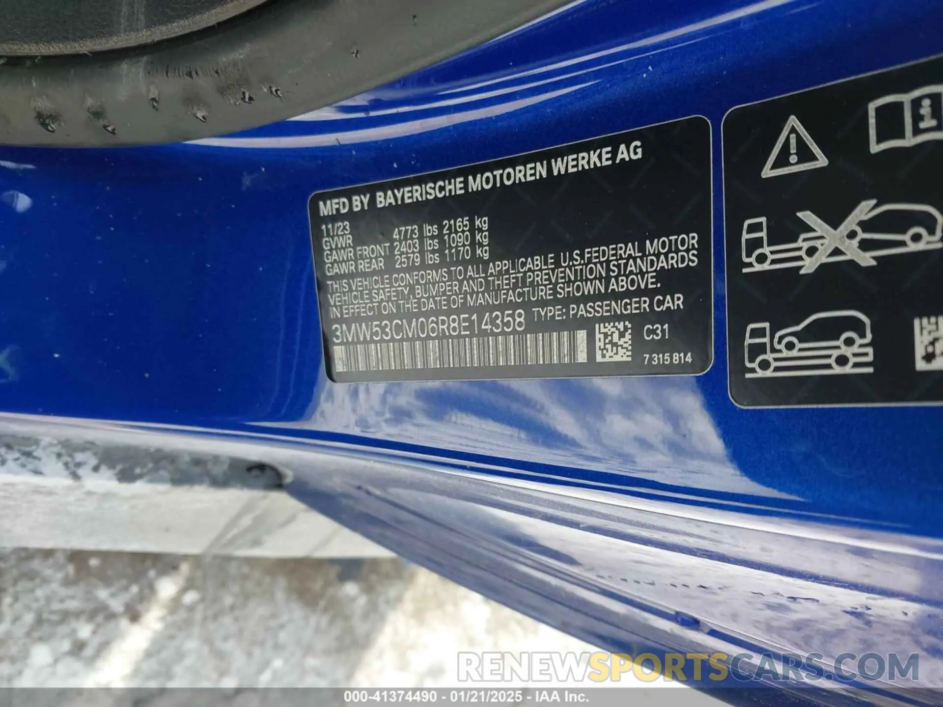 9 fotografías del automóvil dañado 3MW53CM06R8E14358 BMW M240 2024