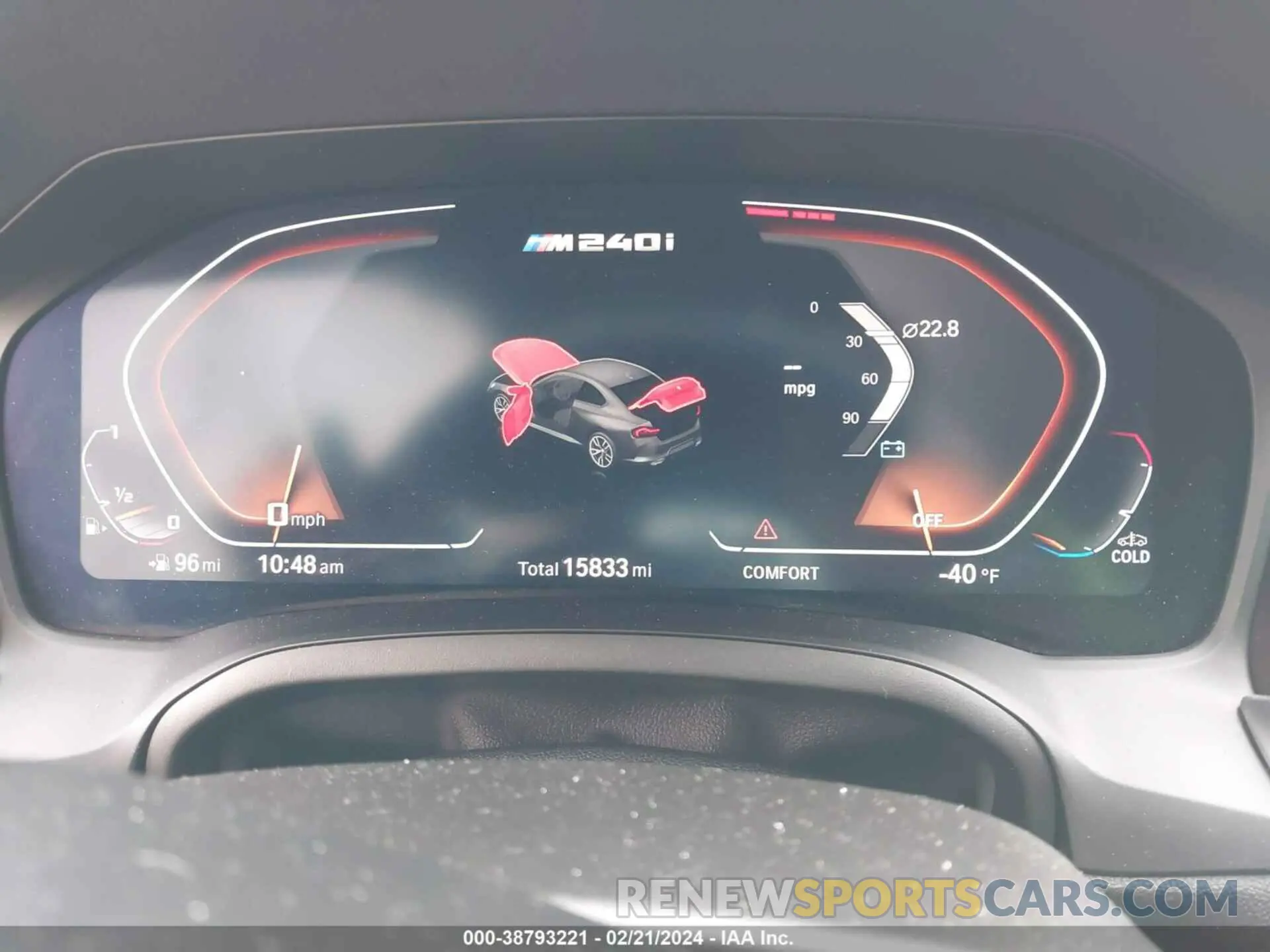 7 fotografías del automóvil dañado 3MW53CM09N8C20997 BMW M240I 2022