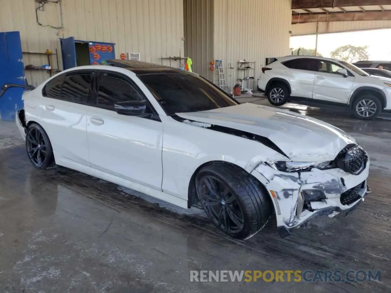 4 fotografías del automóvil dañado WBA5U7C00LFH38459 BMW M3 2020