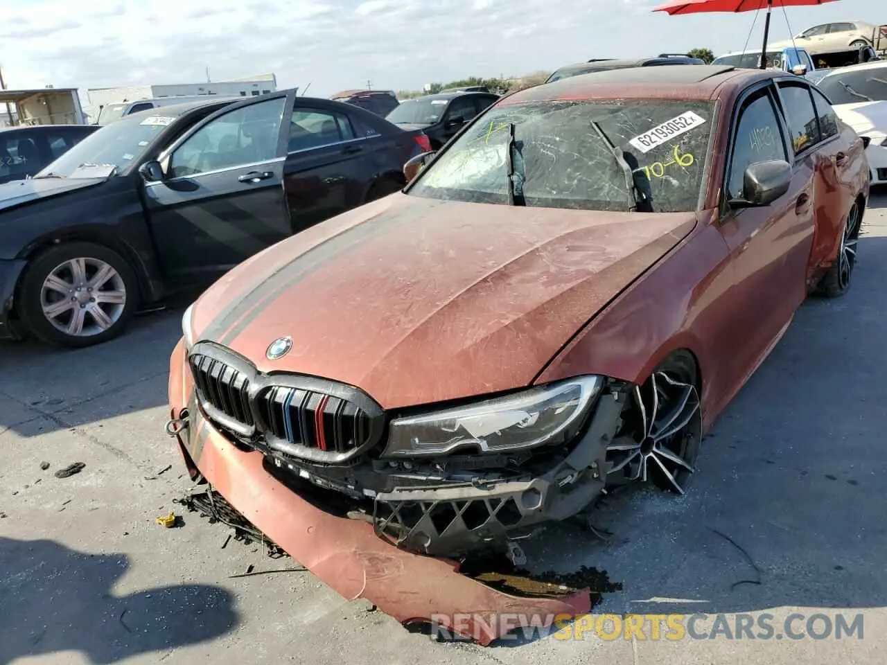 2 fotografías del automóvil dañado WBA5U7C05LFH32303 BMW M3 2020