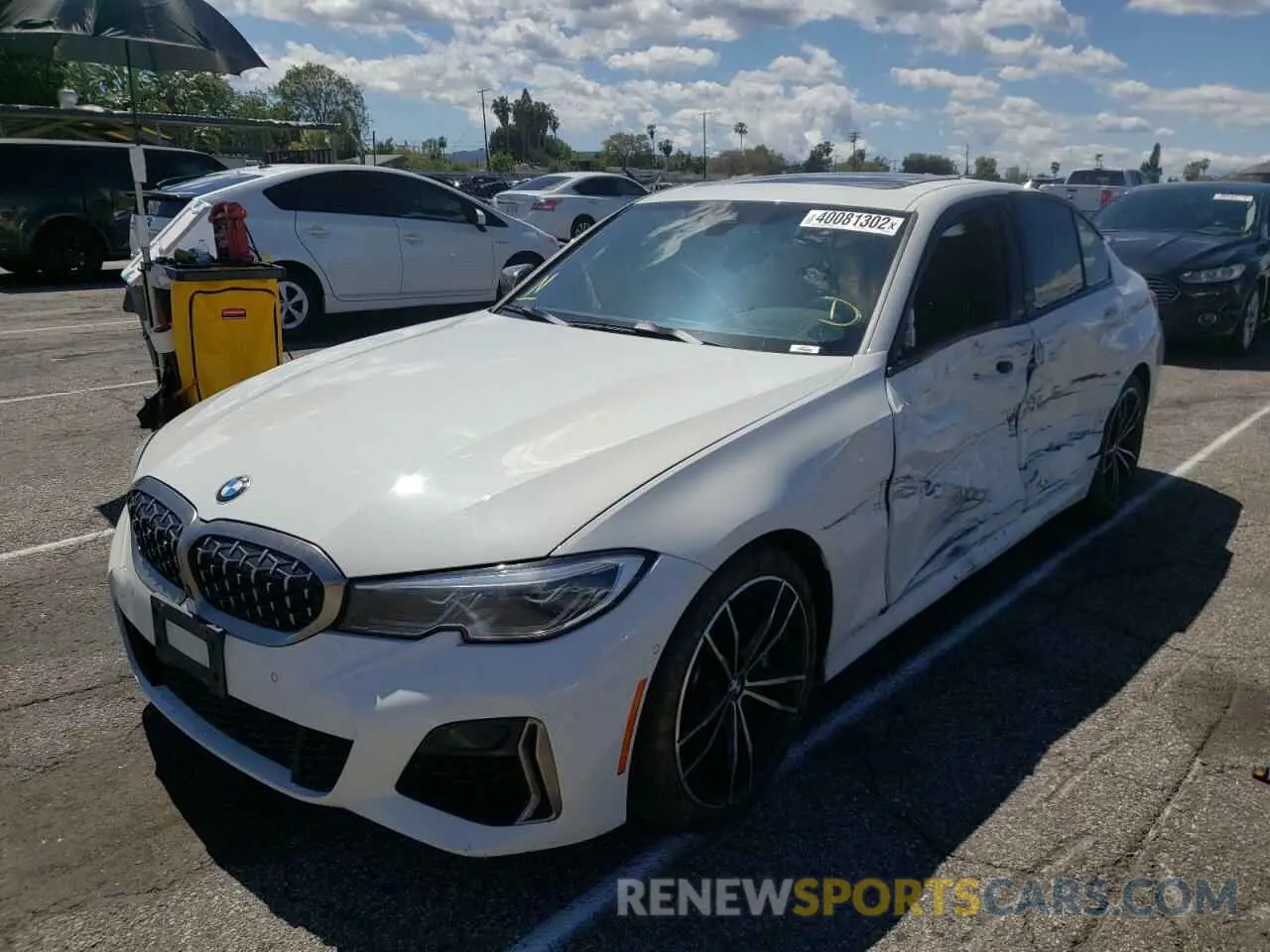 2 fotografías del automóvil dañado WBA5U7C0XLAF54305 BMW M3 2020