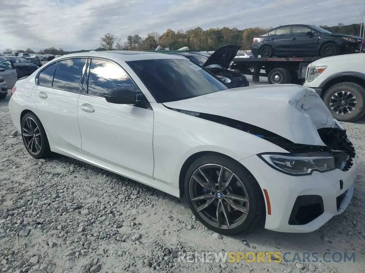 4 fotografías del automóvil dañado WBA5U7C0XLFH57150 BMW M3 2020