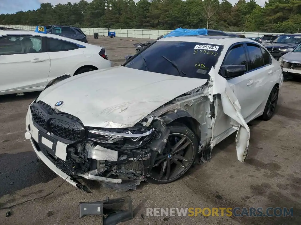 2 fotografías del automóvil dañado WBA5U9C0XLA379272 BMW M3 2020