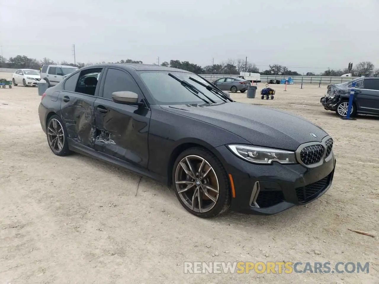 4 fotografías del automóvil dañado 3MW5U7J00M8B85547 BMW M3 2021