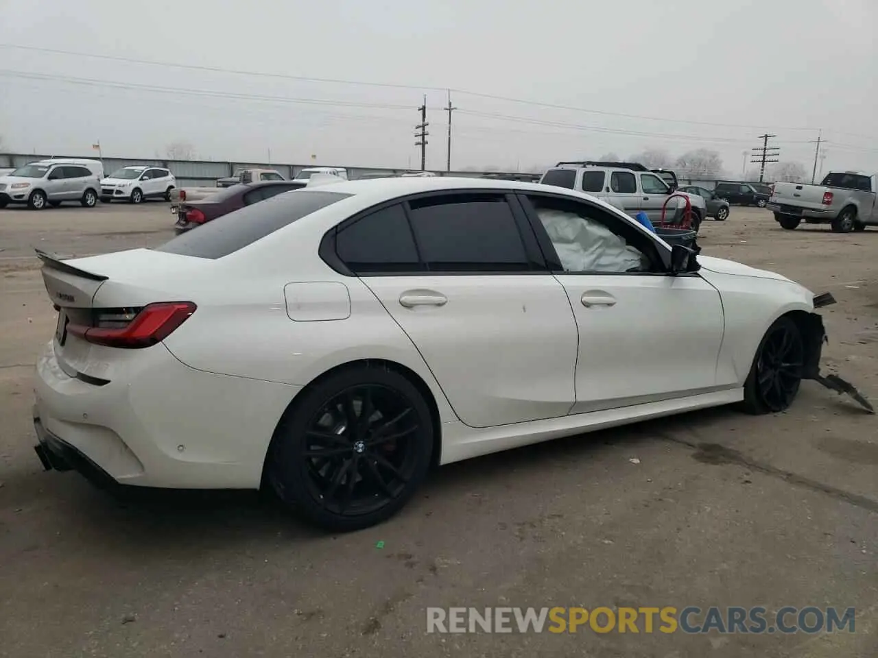 3 fotografías del automóvil dañado 3MW5U7J02M8C04549 BMW M3 2021