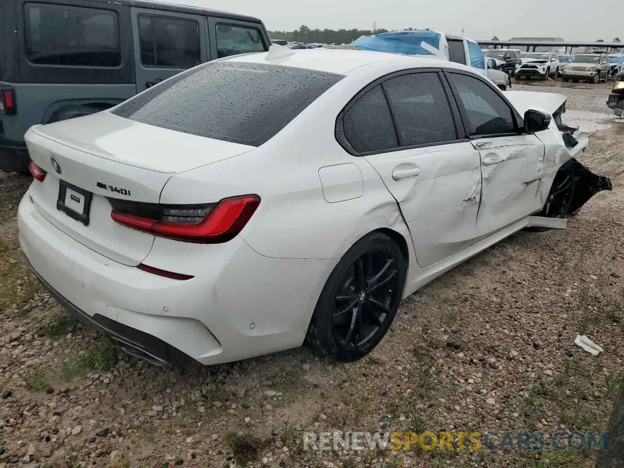 3 fotografías del automóvil dañado 3MW5U7J03M8C12479 BMW M3 2021
