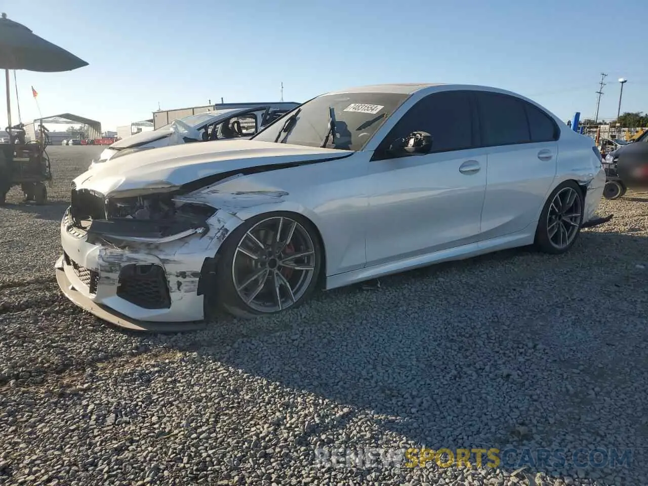 1 fotografías del automóvil dañado 3MW5U7J06M8B61494 BMW M3 2021