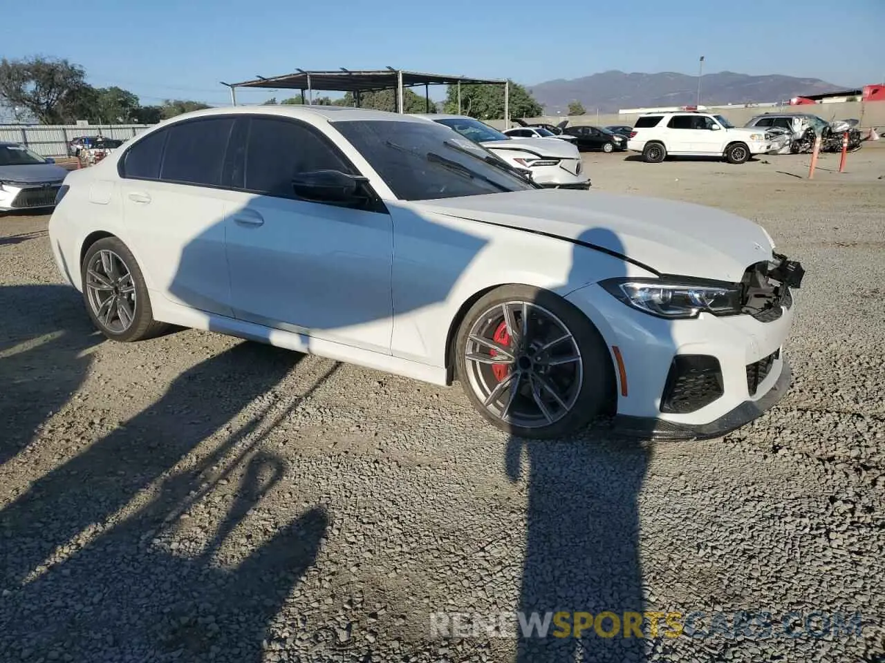 4 fotografías del automóvil dañado 3MW5U7J06M8B61494 BMW M3 2021