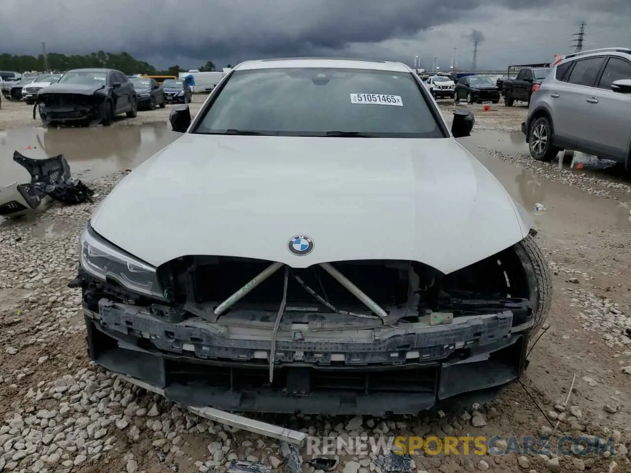 5 fotografías del automóvil dañado 3MW5U7J08M8C10971 BMW M3 2021