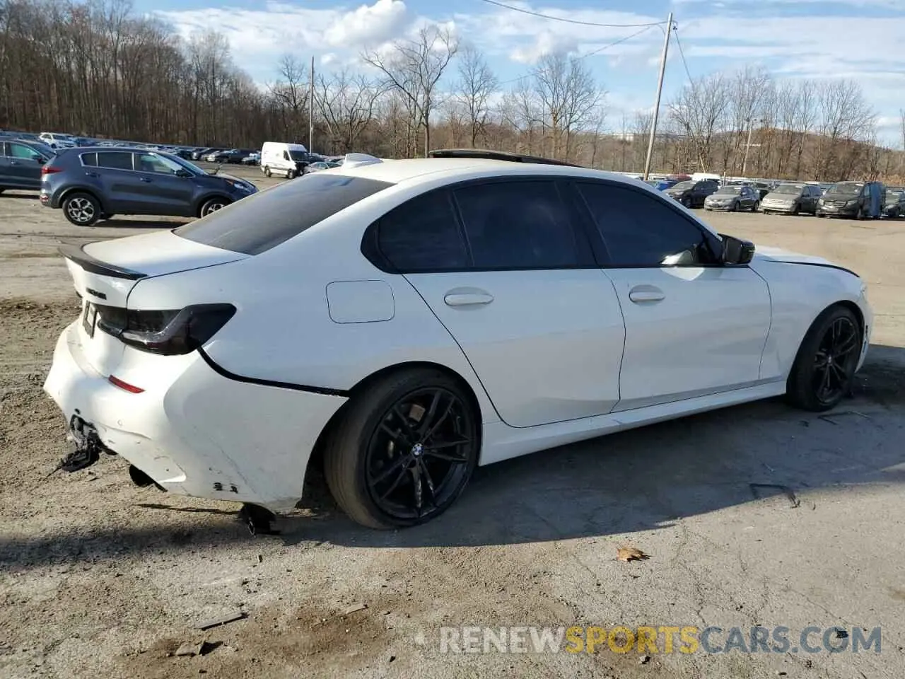 3 fotografías del automóvil dañado 3MW5U9J02M8B87523 BMW M3 2021