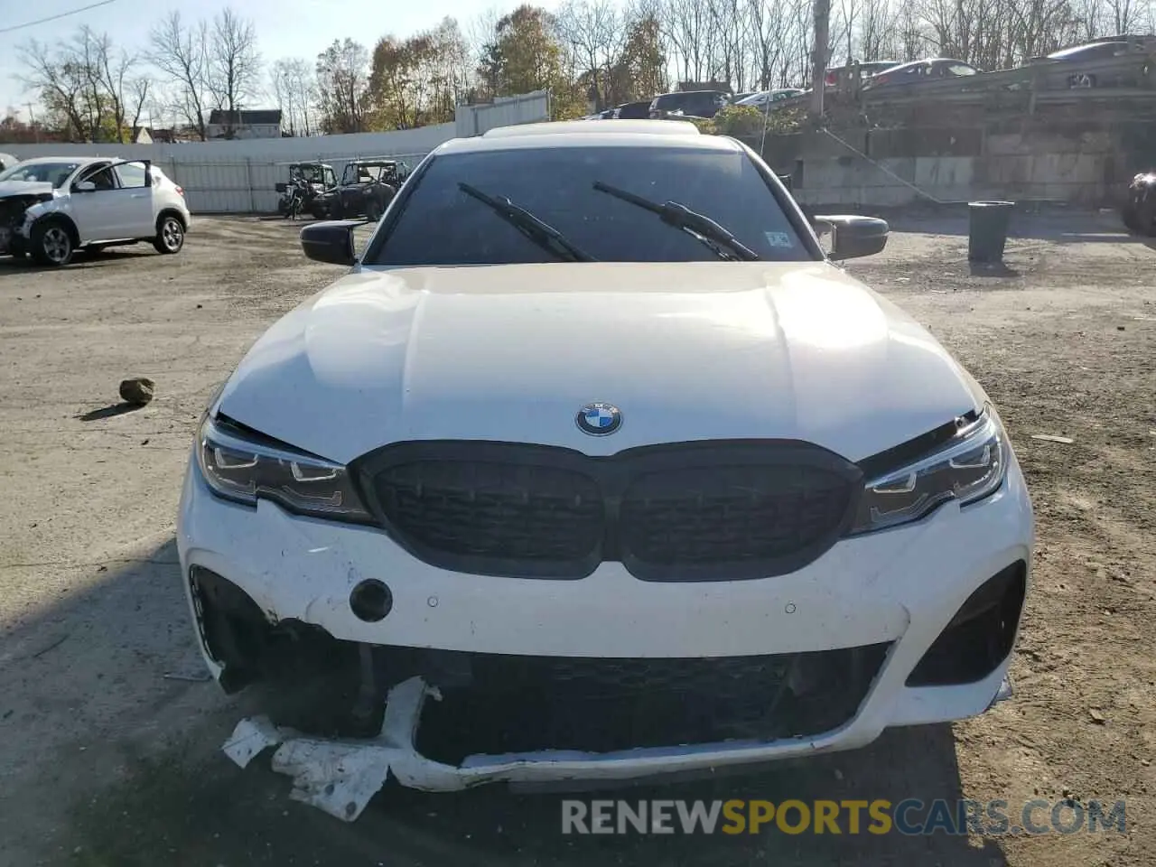 5 fotografías del automóvil dañado 3MW5U9J02M8B87523 BMW M3 2021