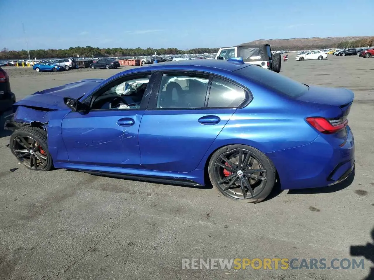 2 fotografías del automóvil dañado 3MW5U9J04M8B62333 BMW M3 2021