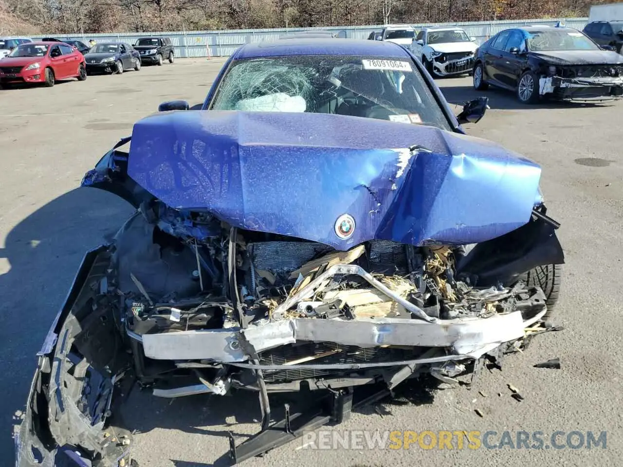 5 fotografías del automóvil dañado 3MW5U9J04M8B62333 BMW M3 2021