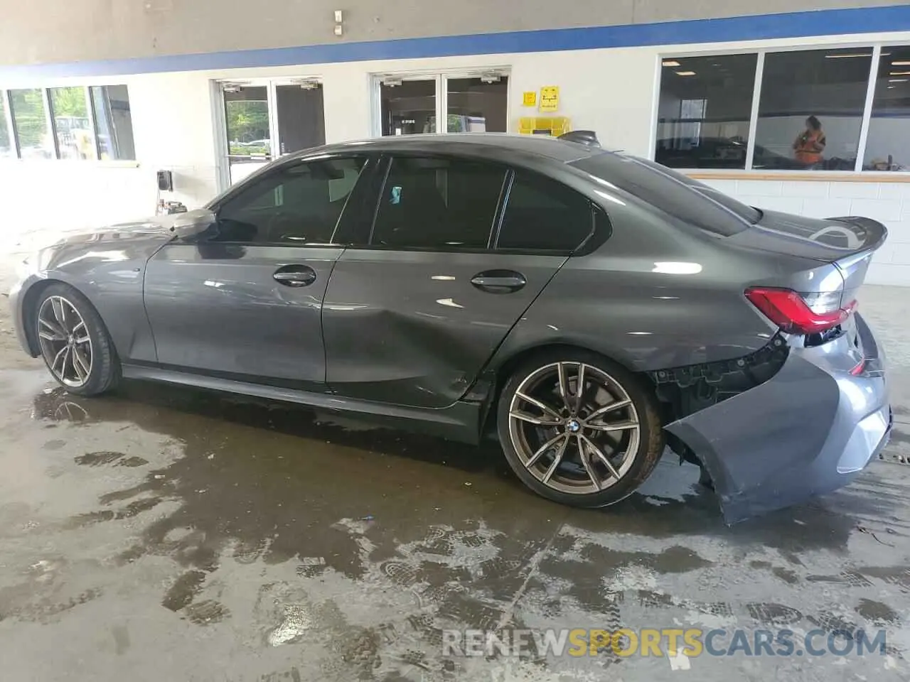2 fotografías del automóvil dañado 3MW5U9J06M8B56100 BMW M3 2021