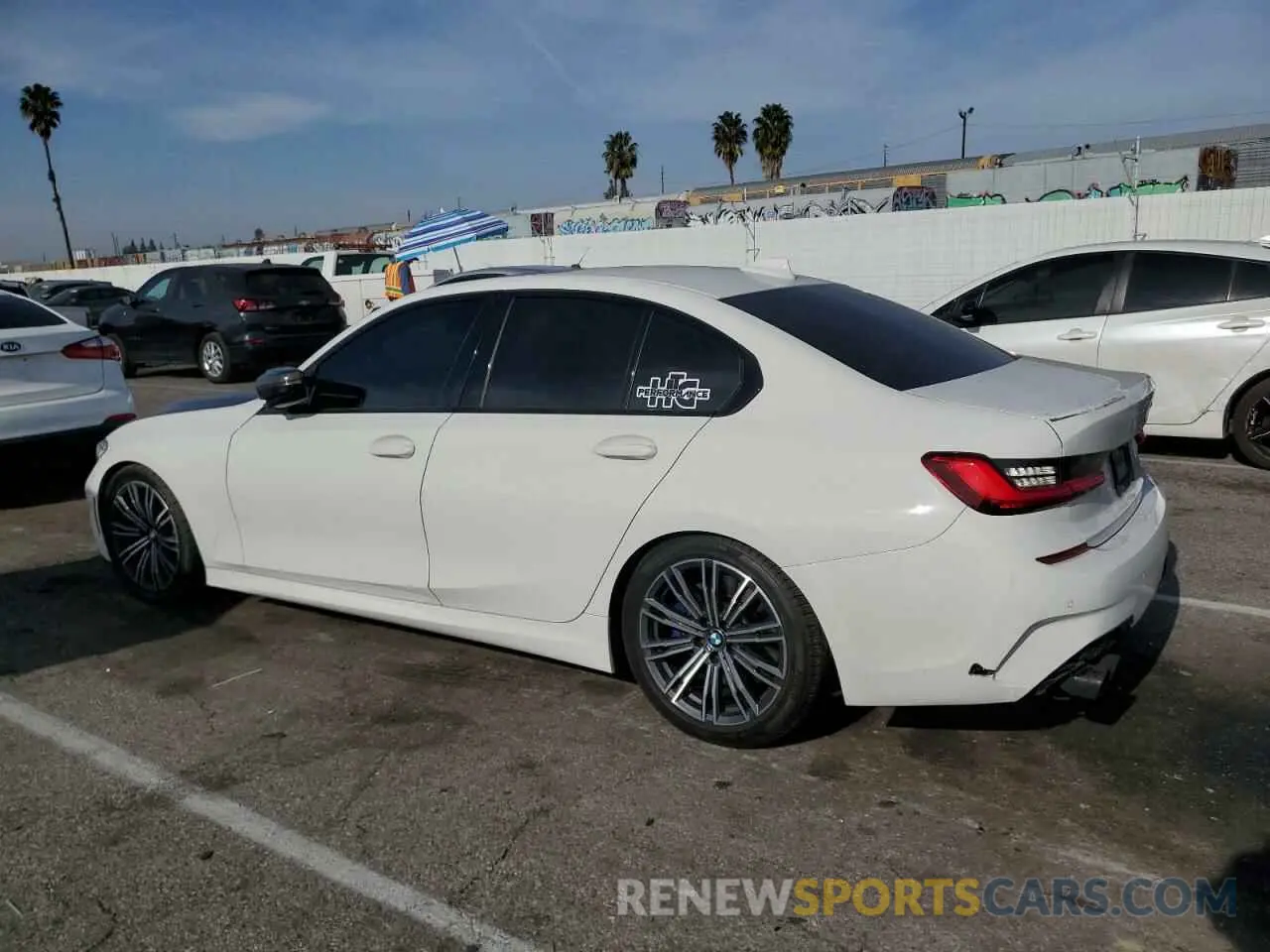 2 fotografías del automóvil dañado 3MW5U9J07M8B57210 BMW M3 2021