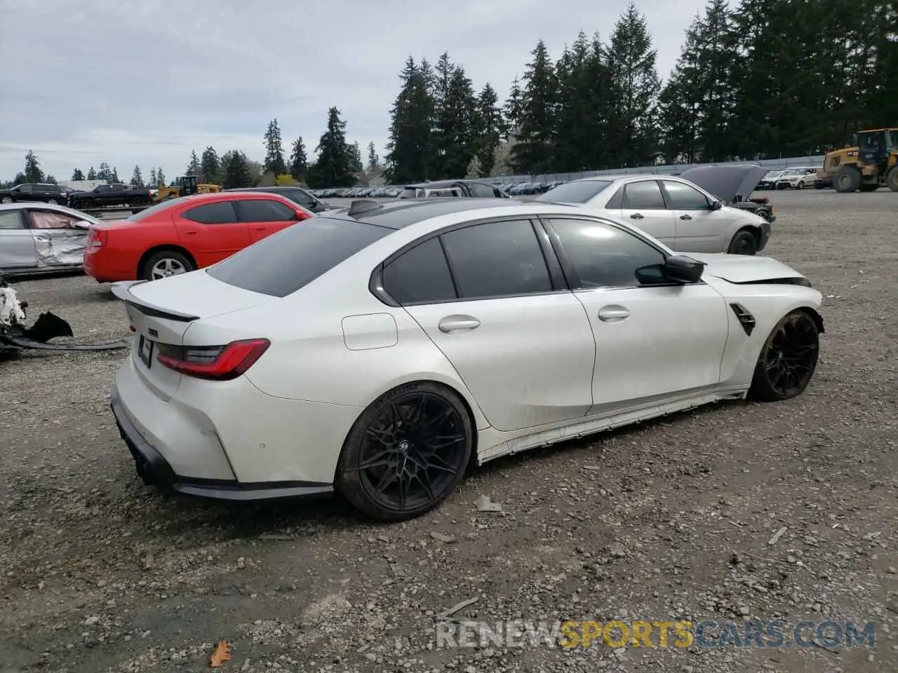 3 fotografías del automóvil dañado WBS33AY0XMFL32795 BMW M3 2021
