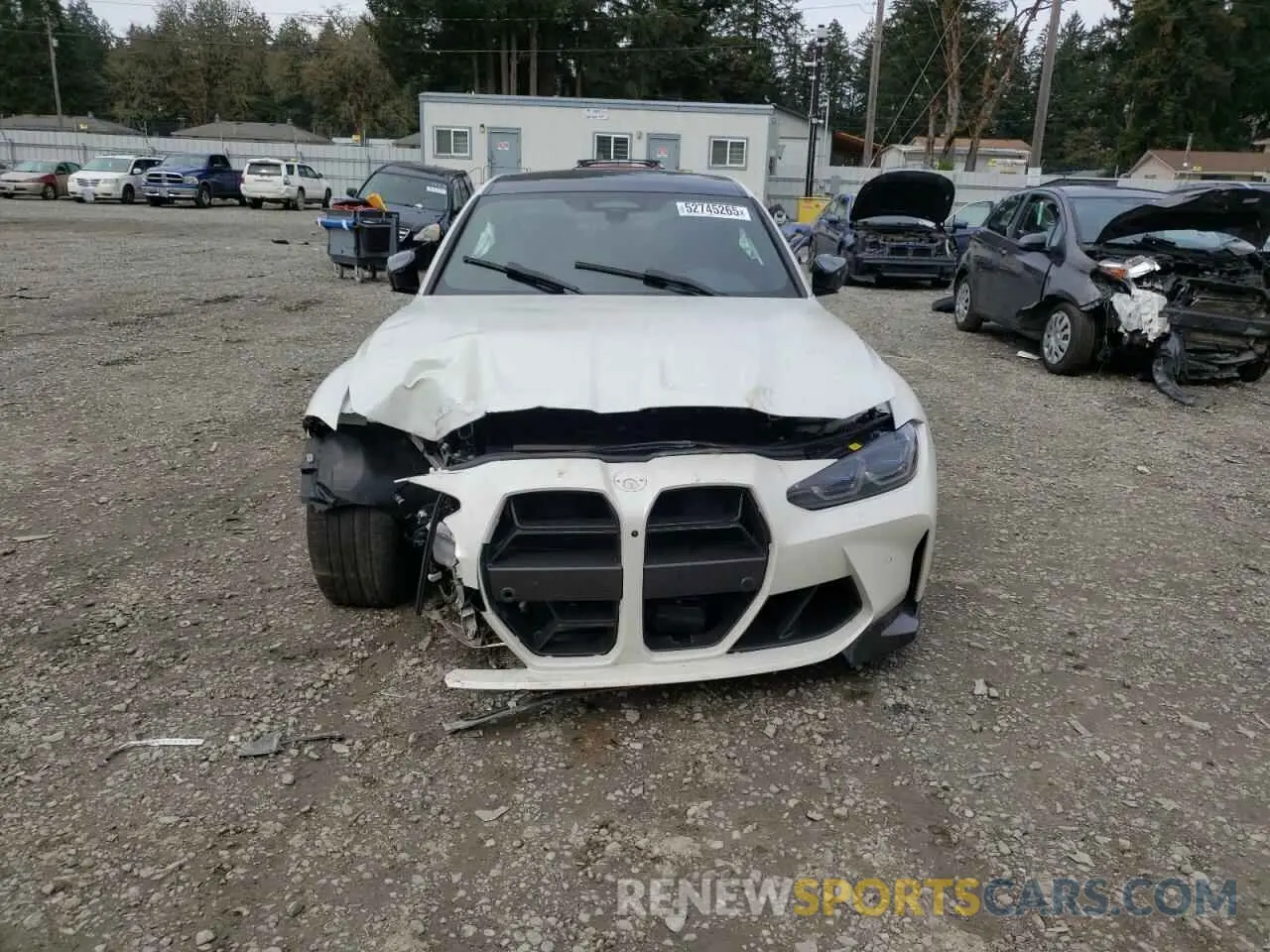 5 fotografías del automóvil dañado WBS33AY0XMFL32795 BMW M3 2021