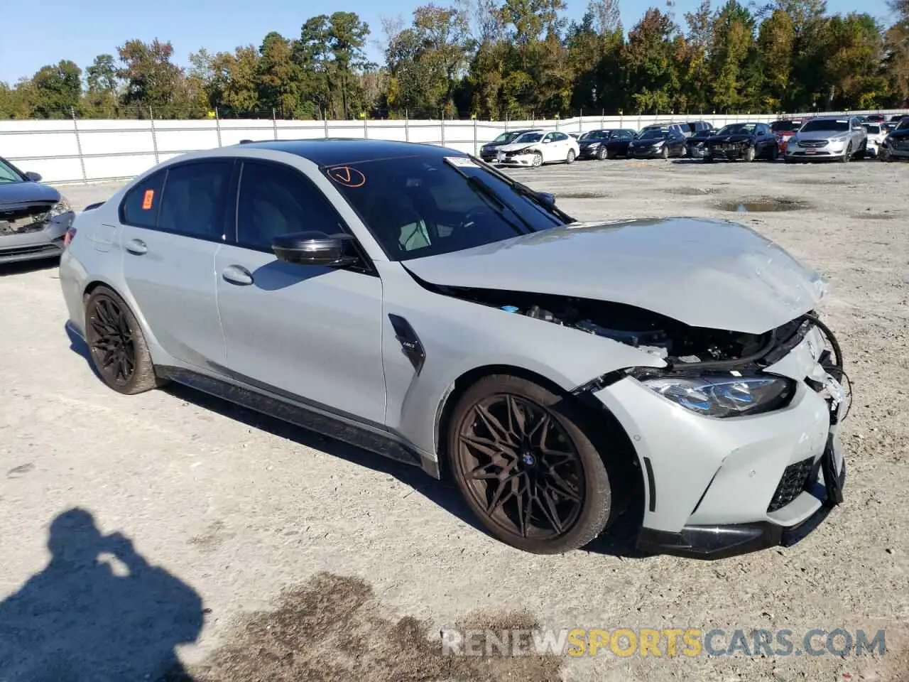 4 fotografías del automóvil dañado WBS53AY01MFK81180 BMW M3 2021