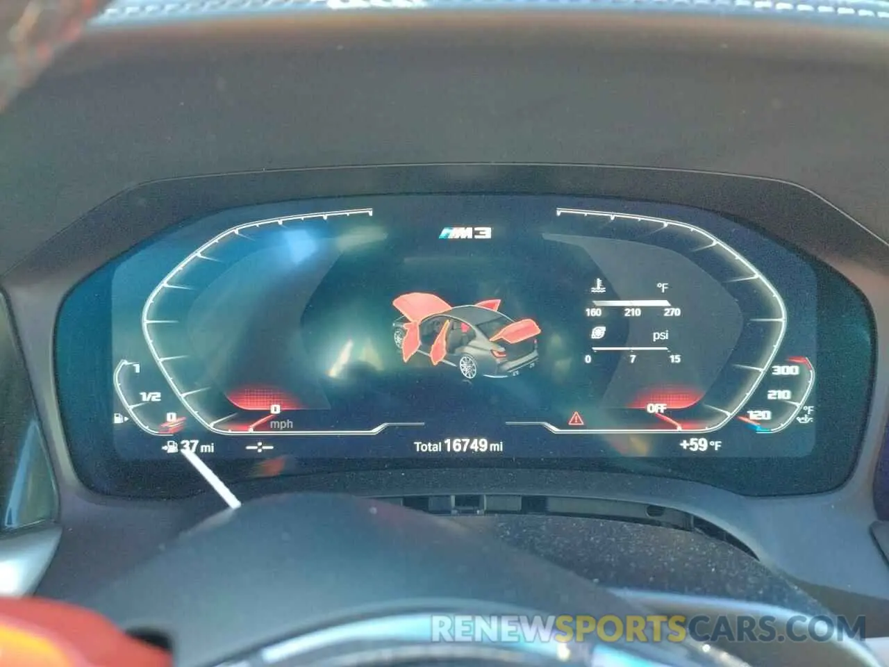 9 fotografías del automóvil dañado WBS53AY01MFK81180 BMW M3 2021