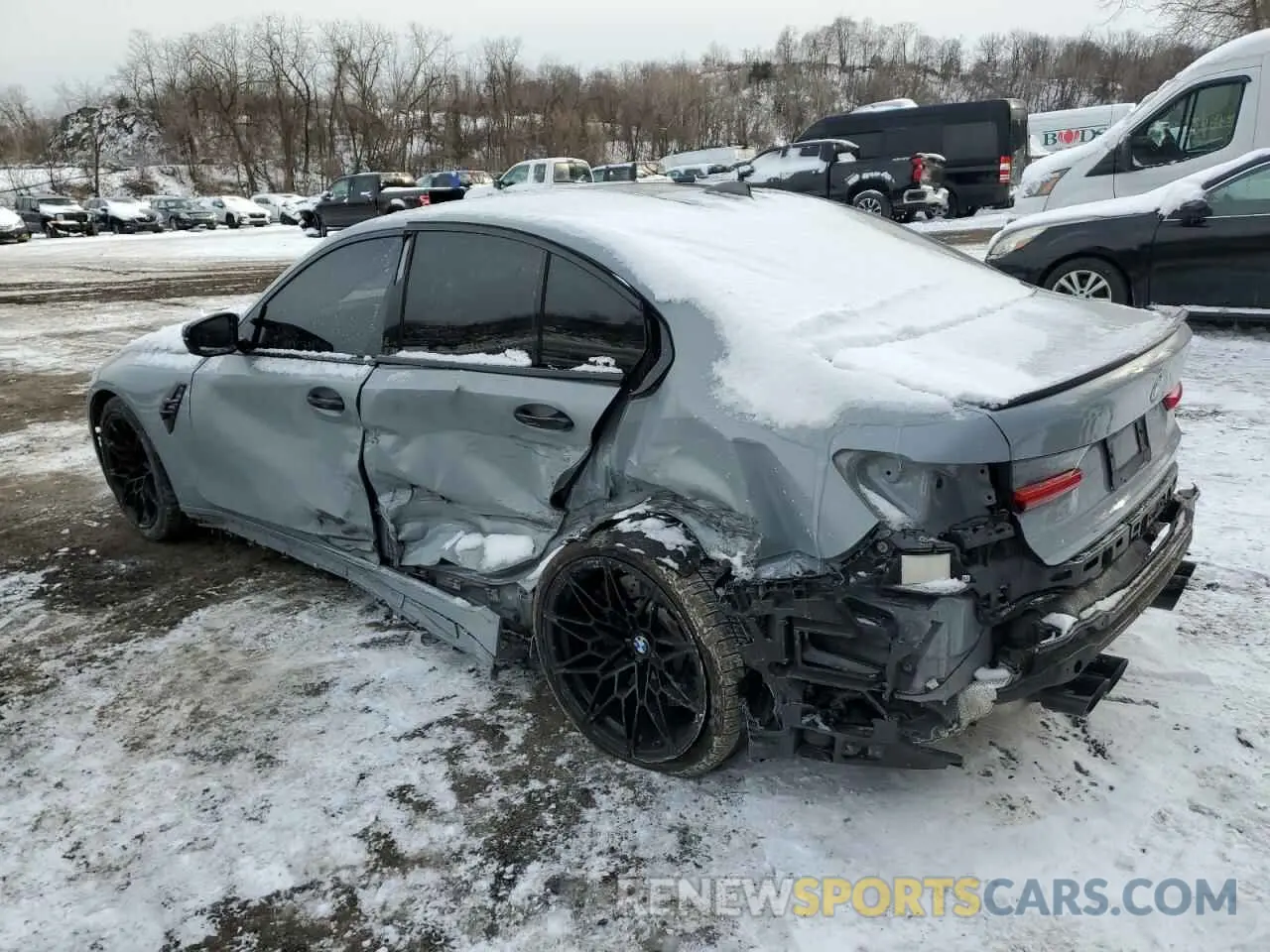 2 fotografías del automóvil dañado WBS53AY01MFL20155 BMW M3 2021