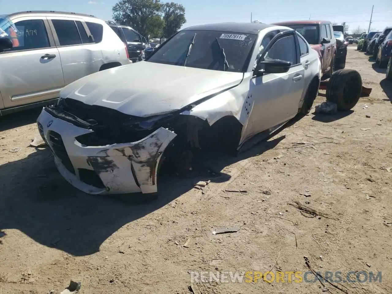2 fotografías del automóvil dañado WBS53AY06MFL32382 BMW M3 2021