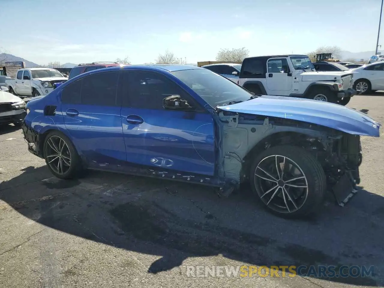 4 fotografías del automóvil dañado 3MW5U7J05N8C26465 BMW M3 2022