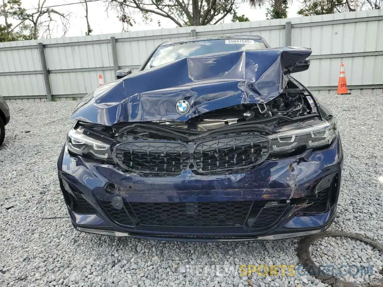 5 fotografías del automóvil dañado WBA5U7C03NFM33649 BMW M3 2022