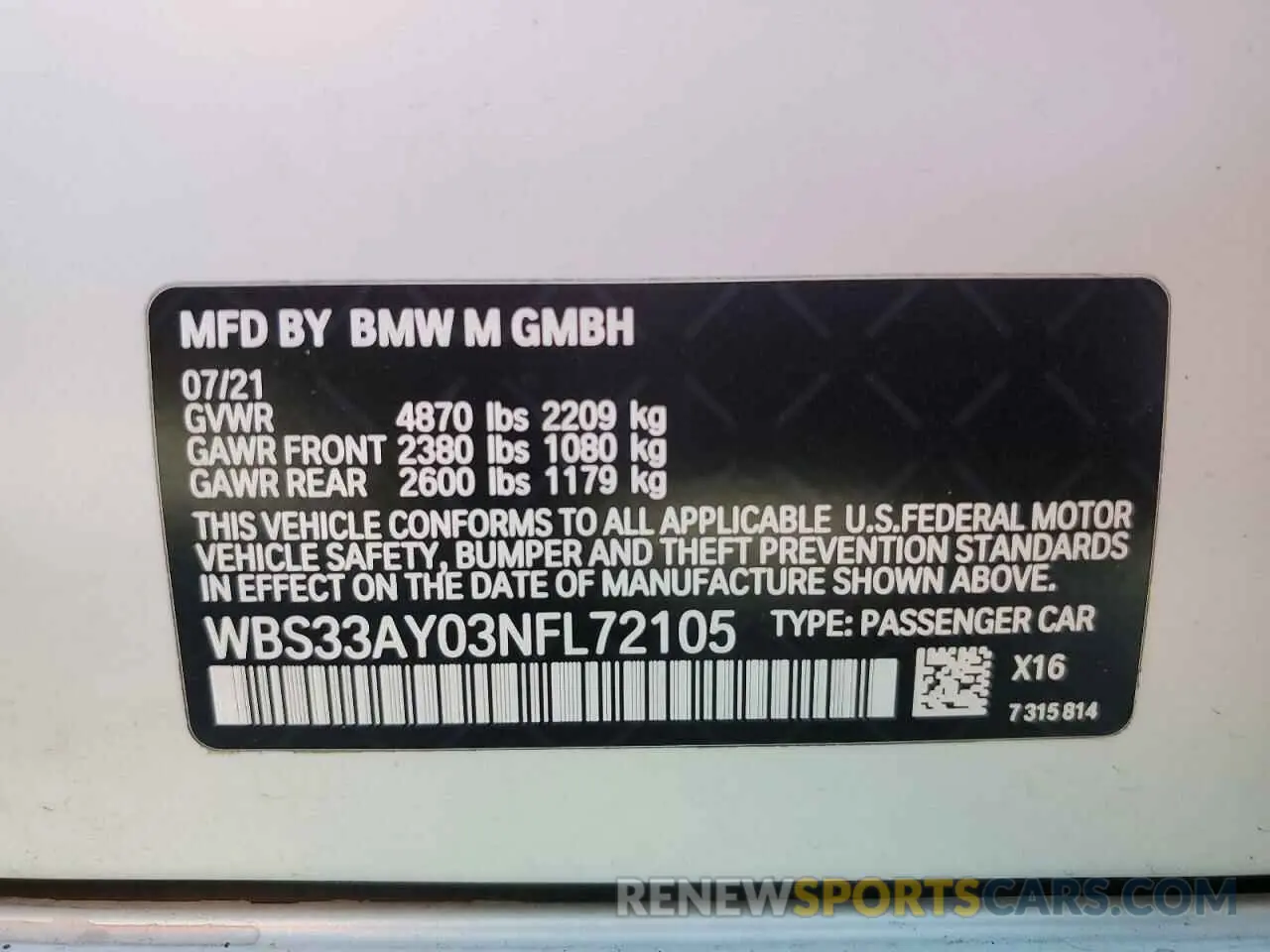 13 fotografías del automóvil dañado WBS33AY03NFL72105 BMW M3 2022