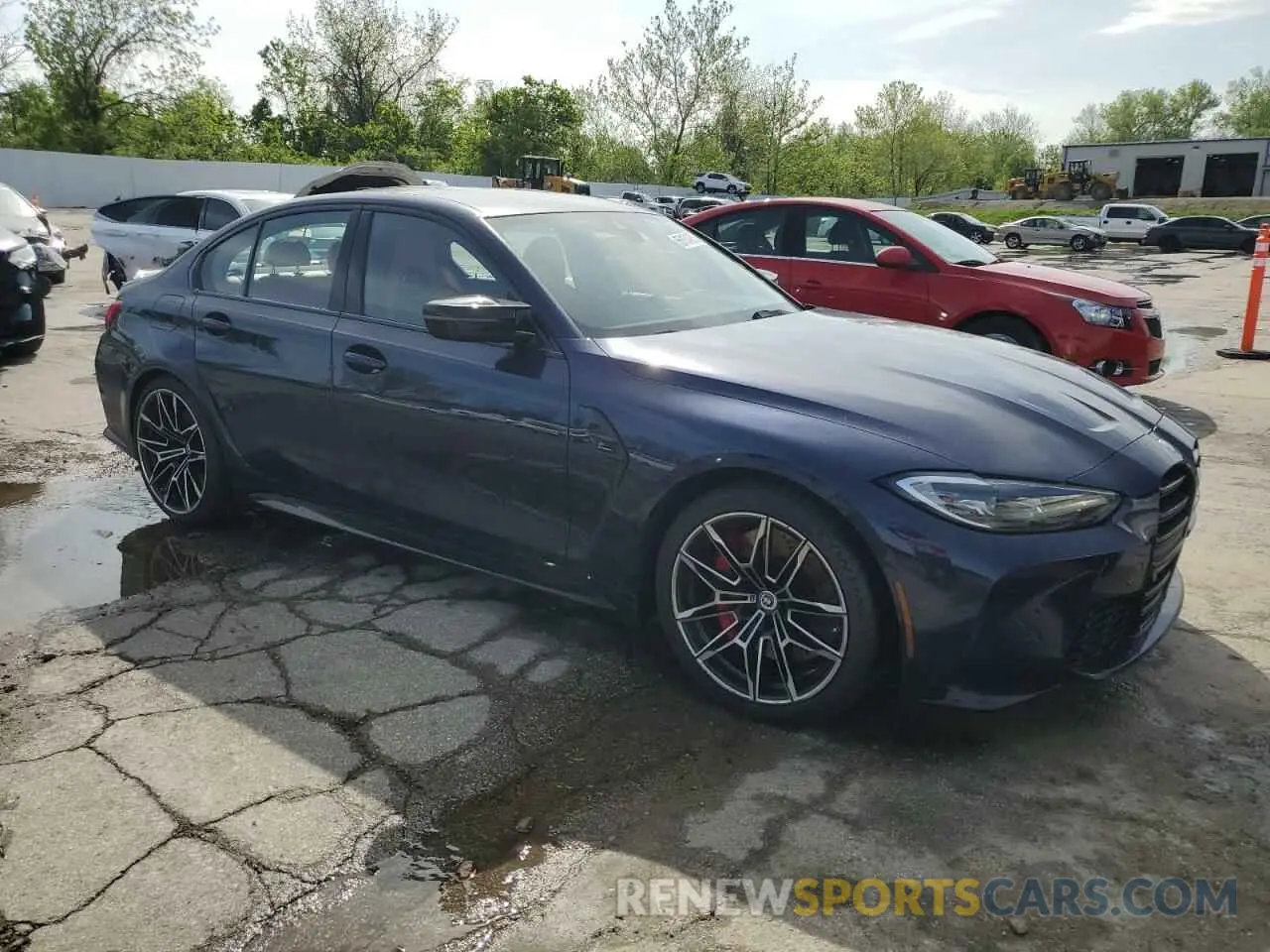 4 fotografías del automóvil dañado WBS43AY06NFN13995 BMW M3 2022