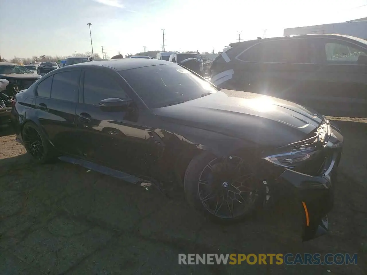 4 fotografías del automóvil dañado WBS43AY07NFM54665 BMW M3 2022
