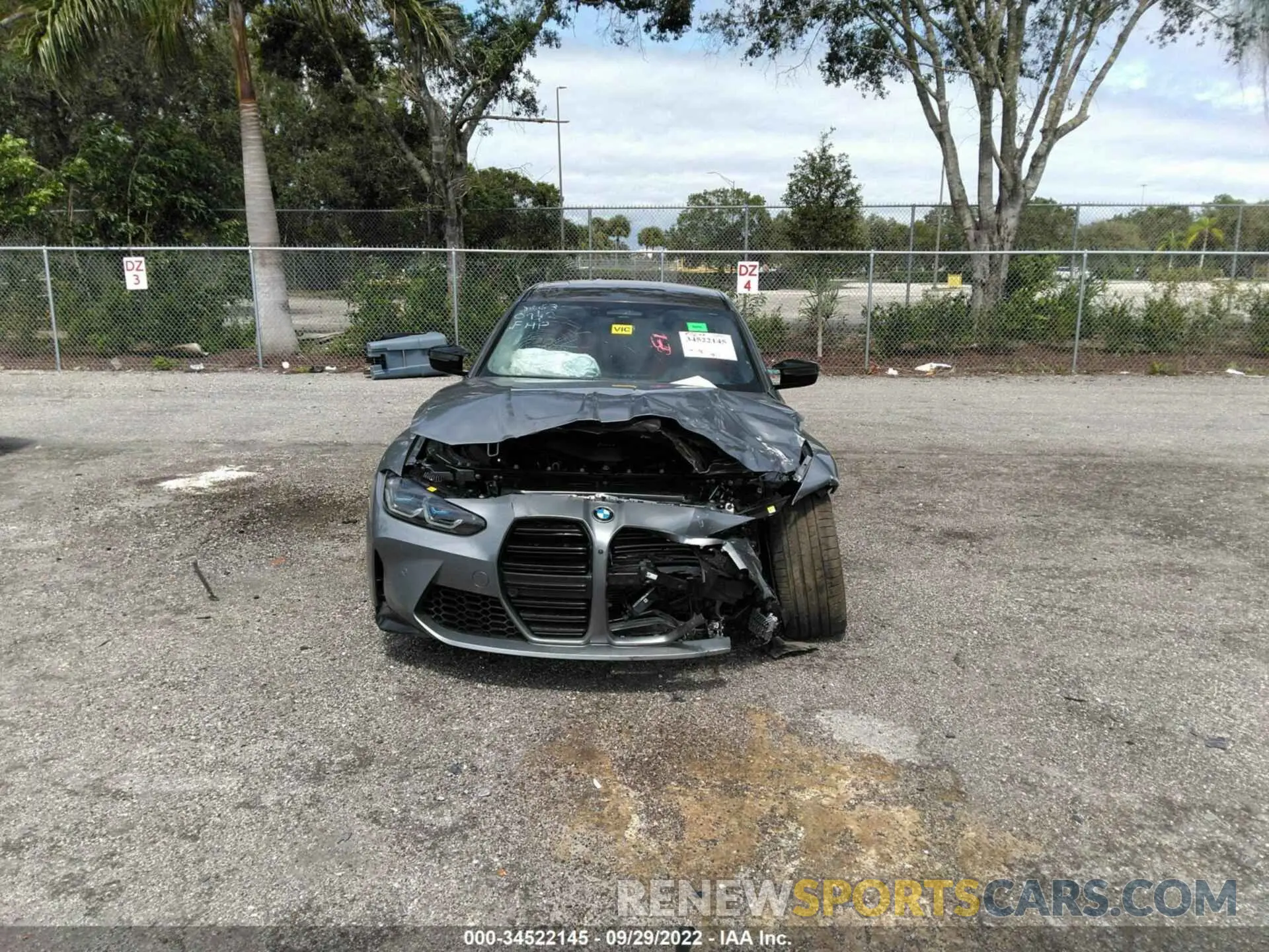 6 fotografías del automóvil dañado WBS43AY08NFM00663 BMW M3 2022