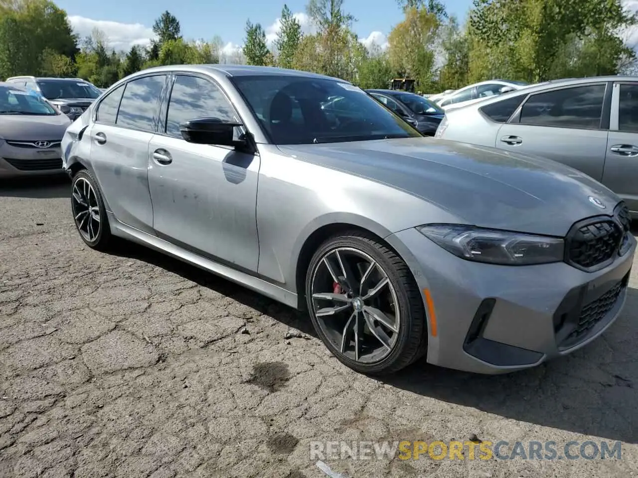 4 fotografías del automóvil dañado 3MW49FF09P8D37233 BMW M3 2023