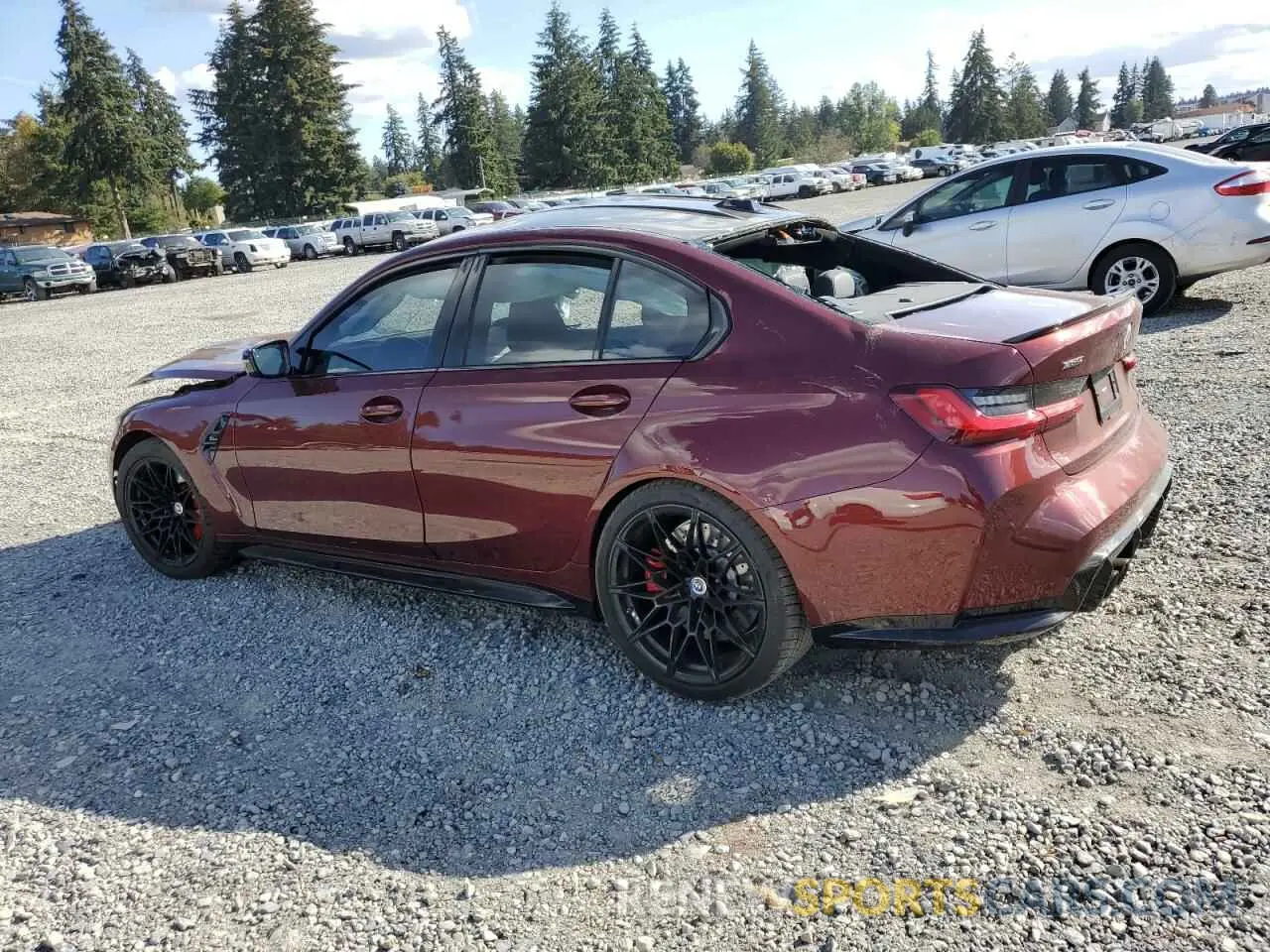 2 fotografías del automóvil dañado WBS43AY0XPFP12020 BMW M3 2023
