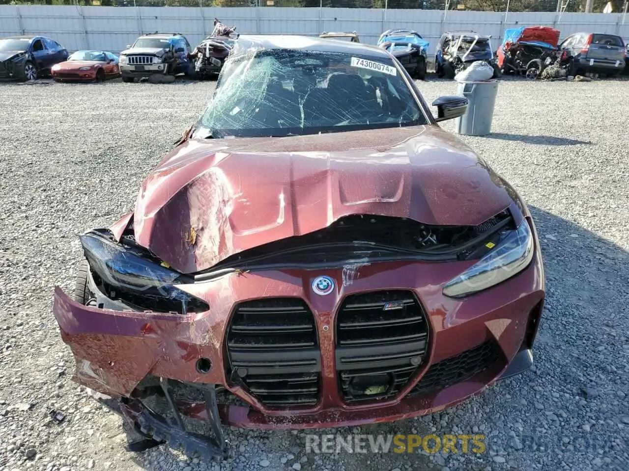 5 fotografías del automóvil dañado WBS43AY0XPFP12020 BMW M3 2023