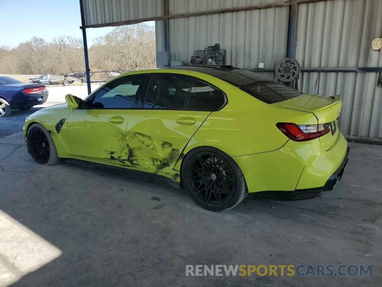 2 fotografías del automóvil dañado WBS53AY05PFP21423 BMW M3 2023