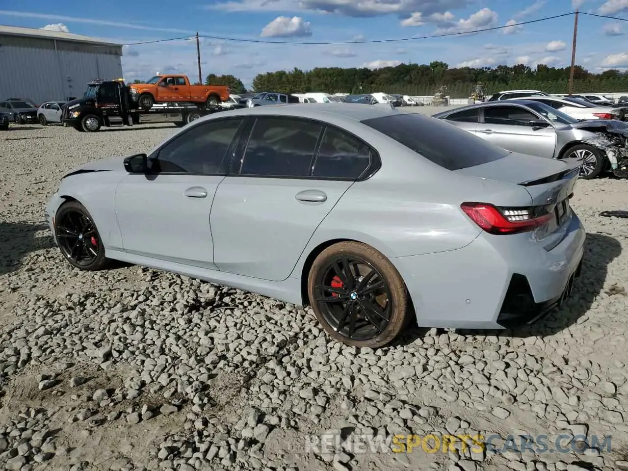 2 fotografías del automóvil dañado 3MW49FF07R8E09436 BMW M3 2024