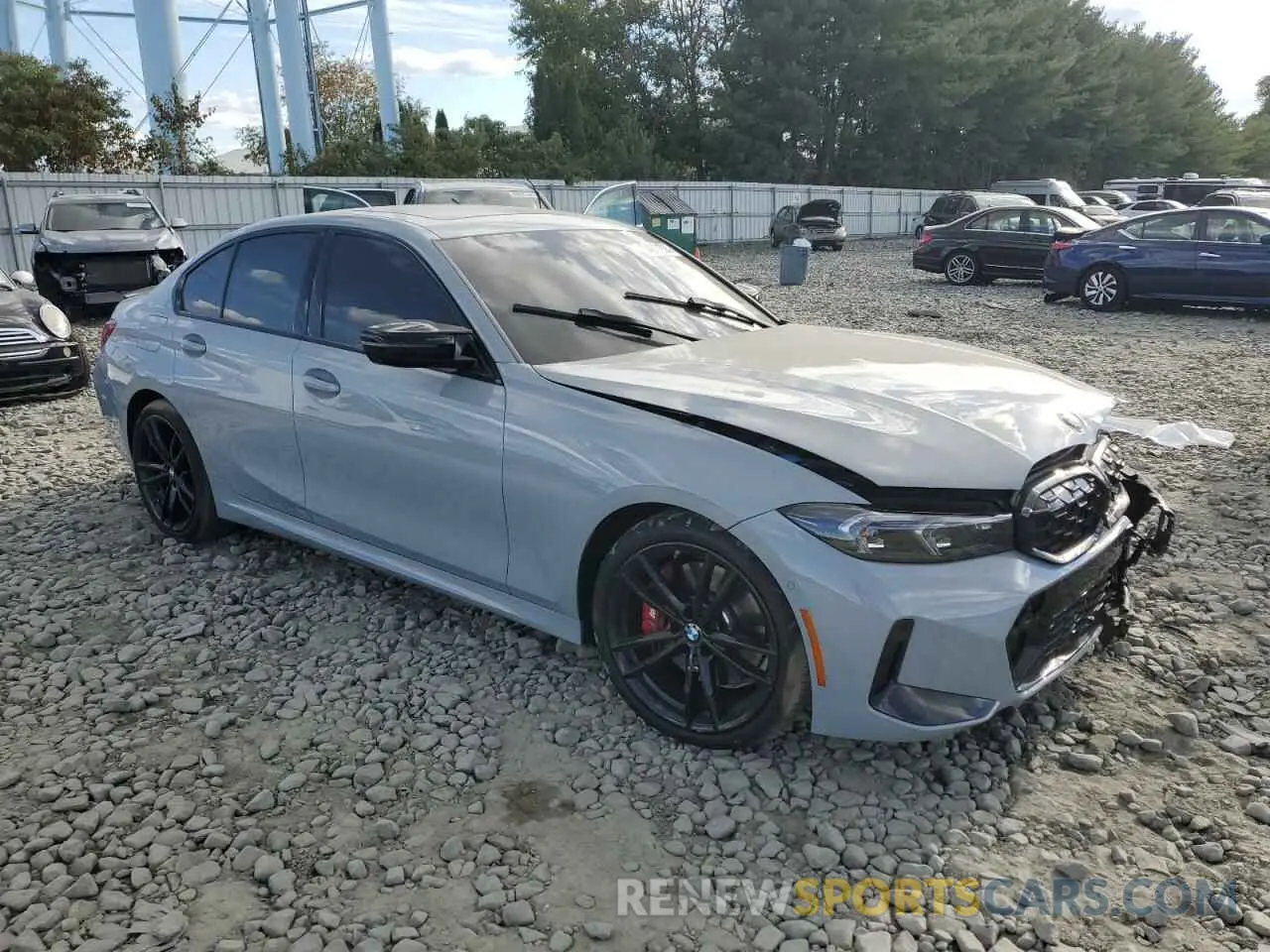 4 fotografías del automóvil dañado 3MW49FF07R8E09436 BMW M3 2024