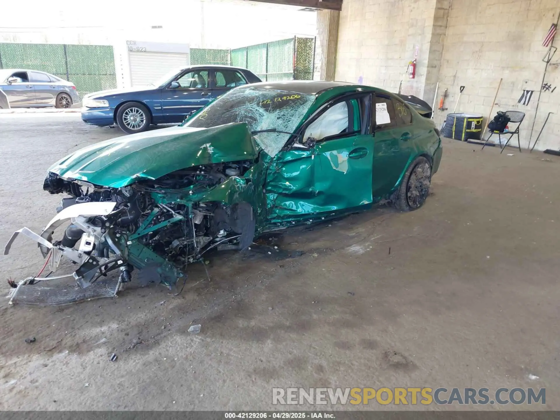 2 fotografías del automóvil dañado WBS43AY04RFS01910 BMW M3 2024