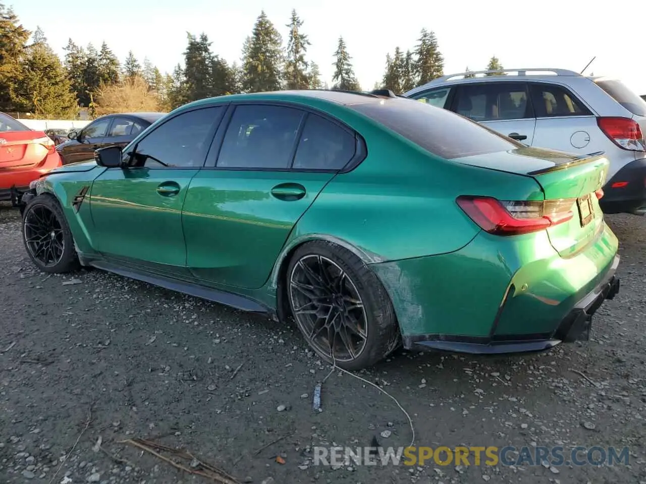 2 fotografías del automóvil dañado WBS53AY02RFS24350 BMW M3 2024