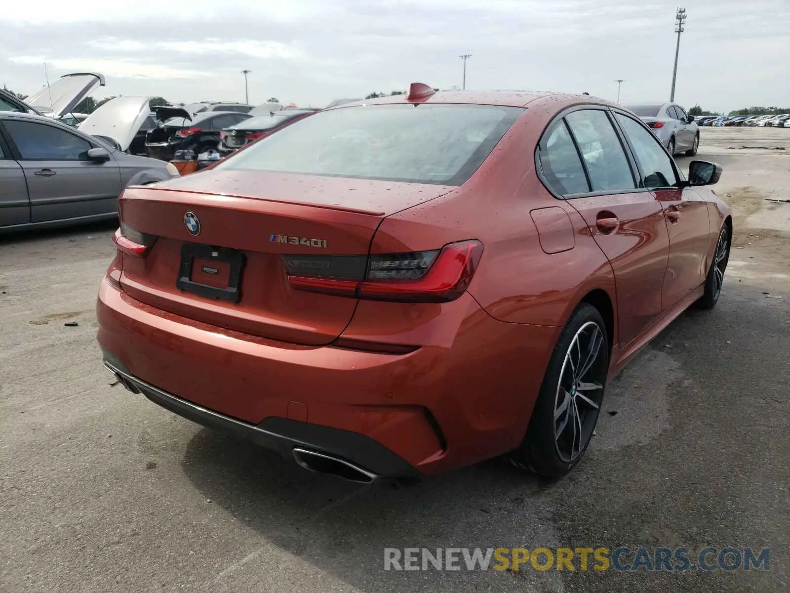 4 fotografías del automóvil dañado WBA5U7C03LFH63517 BMW M340I 2020