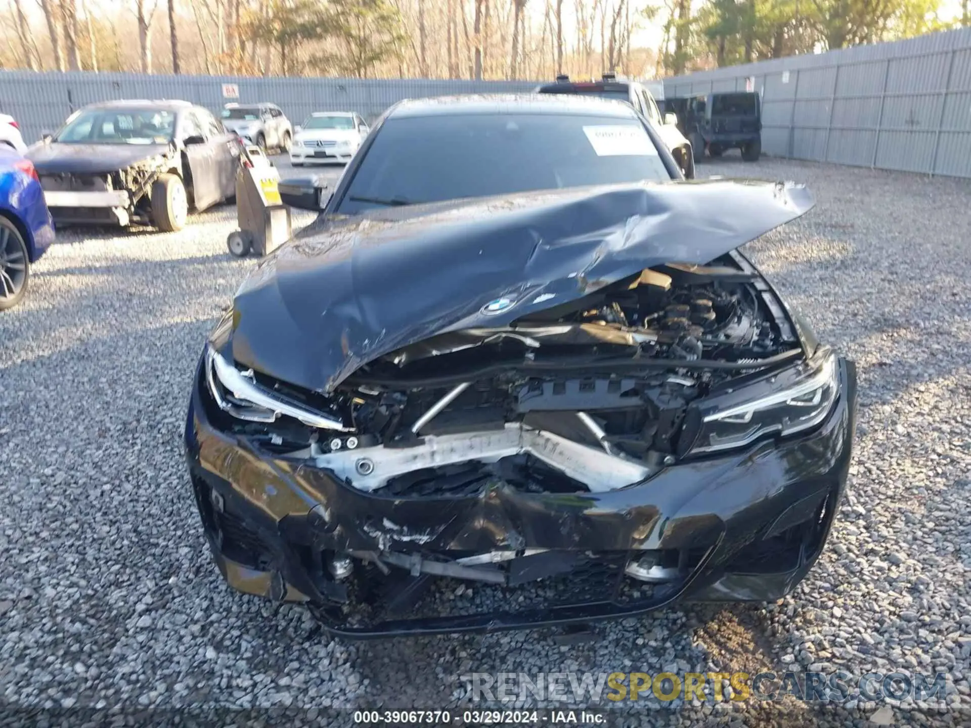12 fotografías del automóvil dañado 3MW5U9J04M8B56001 BMW M340XI 2021